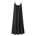 thumbnail image 4 of Women Dresses Plus Sleeveless Dresses Sling Solid Sexy Fashion Dresses Black Trendy Skirt Size 4XL, 4 of 4