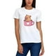 thumbnail image 2 of Playera Blanca Camiseta Unisex Capibara Cute, 2 of 4