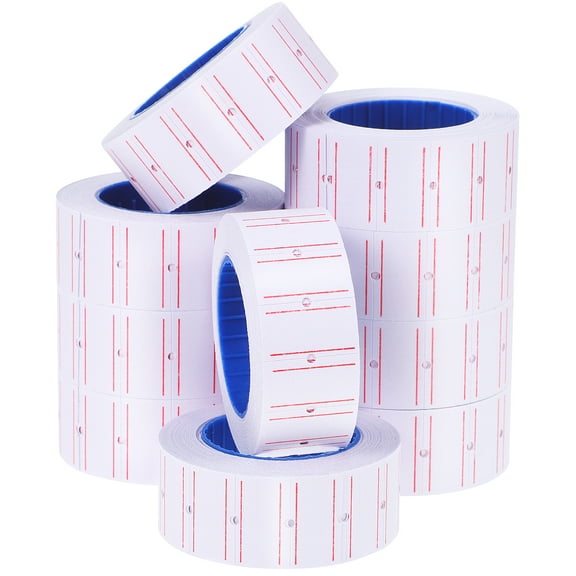HOMEMAXS  10 Rolls Tag Stickers Self Adhesive Label Paper Coder