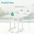 thumbnail image 7 of DYCANPO 35'' Outdoor Dining Table with Umbrella Hole, HDPS Square Patio Table, White, 7 of 7