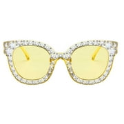 Wweixi Women Girls Summer Transparent Lens Sunglasses Star Personality Punk Eyeglasses Retro Eyewear