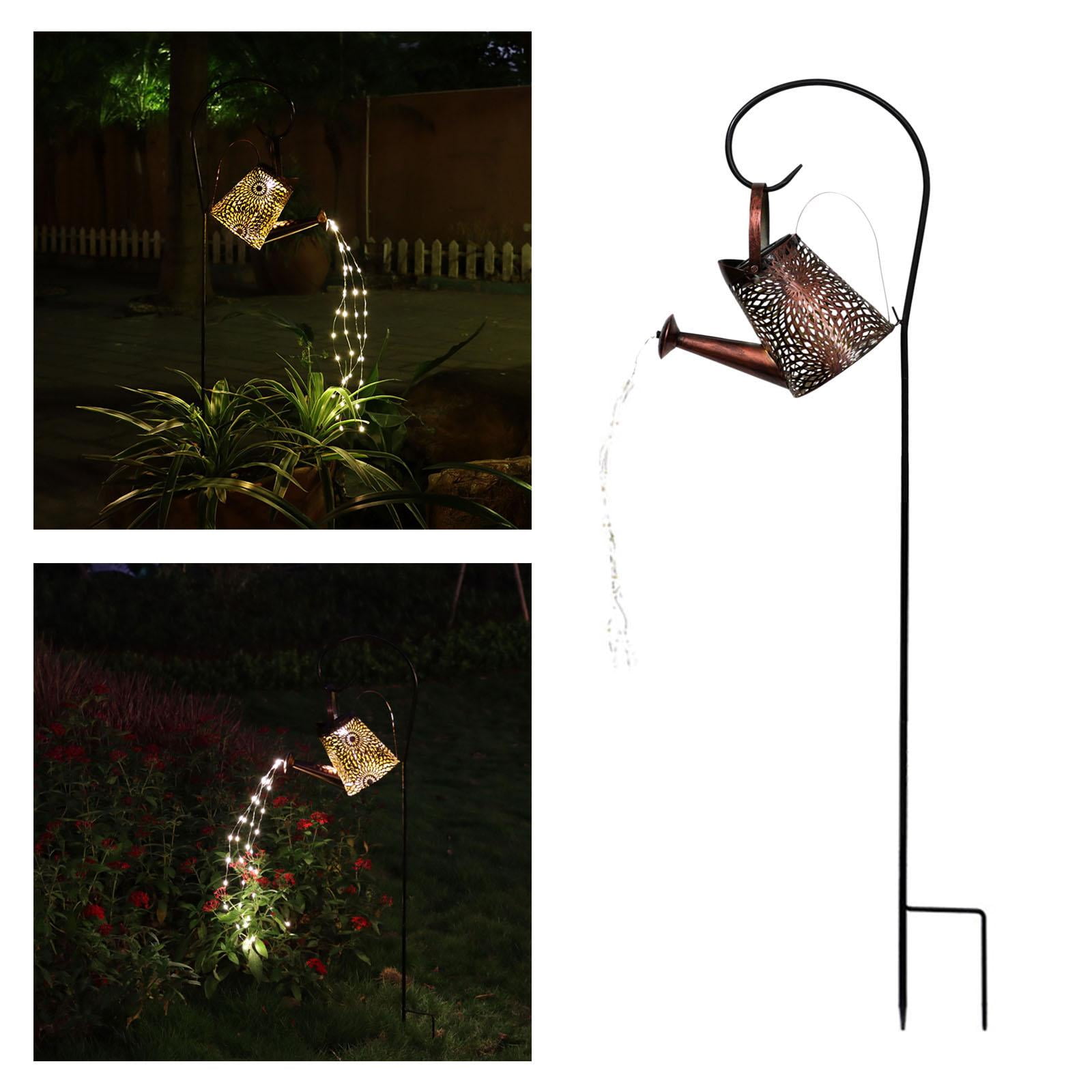 Fzaqwen Shower Garden Art LED Light Bunch Lights Fairy Waterproof Lights, Solar Watering Type D with stand
