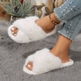 thumbnail image 5 of WOYY Women's Slippers Solid Crisscross Open Toe Slippers Thick Sole Home Shoes, 5 of 8