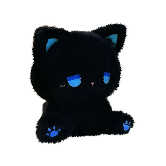Black Cat Stuffed Animals, 7 inch Stuffed Animals Black Cat Plush, Cute Cat Plushies Toy, Soft Kitten Plushie Cuddle Pillow, Anime Plushie Doll, Cute Stuff Toys Gift for Girls,Boys and Males