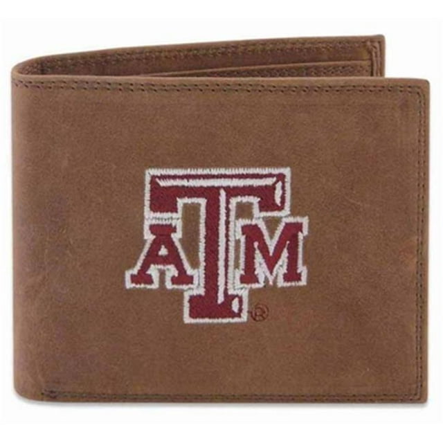 ZeppelinProducts TAM-IWE1-CRZH-LBR Texas A&M Passcase Embroidered Leather Wallet