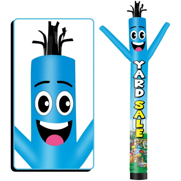 Yard Sale Inflatable Tube Man Wacky Wavy Dancing Guy for Outdoor Decoration Advertising Business Promotion - Blue (Blower Not Included)