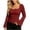 Wine, variant on Lmueinov Long Bell Sleeve Shirts for Women Square Neck Ribbed Knit Casual Tops Slim Fitted Going Out Blouse Fall Winter Trendy Layer Clothes