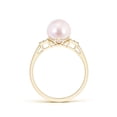 thumbnail image 2 of ANGARA Japanese Akoya Cultured Pearl Ring with Cluster Diamonds in 14K Yellow Gold for Women | June Birthstone, Birthday, Anniversary, Jewelry Gift for Women | Pearl Ring, 2 of 8
