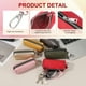 thumbnail image 3 of Monedero de cuero Uxcell, bolsa de llaves de cuero de 1.8 x 5.3 pulgadas, monedero de mano, pouch para llavero, pequeño monedero con cremallera y anillo para llaves para mujeres y hombres, plateado, 3 of 7