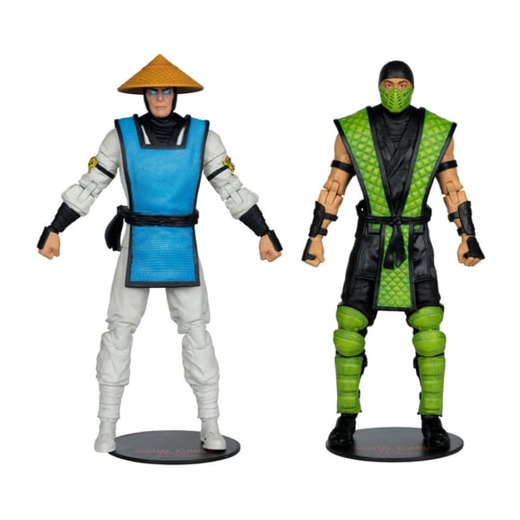 Paquete de figuras de acción Kratos Power Toys Klassic Reptile & Raiden, 18 cm