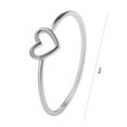 thumbnail image 7 of SPRING PARK Round Ring, Women Simple Hollowed-Out Heart Ring Valentine Propose Circlet Jewelry Gift, 7 of 7