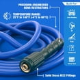 thumbnail image 5 of Blu Shield Slayer 1/4" x 35' Pressure Washer Hose 3500 PSI, Kink Resistant, Lightweight Hybrid, M22 Solid Brass Fittings, Non-Marking, Replacement for Ryobi, Sun Joe, Greenworks, Karcher, Craftsman, 5 of 9