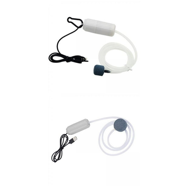 bomba de aire del acuario,Bomba de oxígeno para acuario Motor silencioso USB portátil,Micro bomba de aire para pesca,transporte de inhalación de oxígeno,Accesorios del oxigenador del