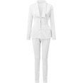 thumbnail image 4 of QIUYI Formal Pantsuits for Women Evening Party Wedding Guest 2 Piece Outfits Sets Work Office Casual Dressy Pant Suits, 4 of 6