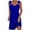 Blue, variant on ShomPort Summer Sleeveless Elegant Dresses for Women Fashion V Neck A-Line Knee Length Dresses