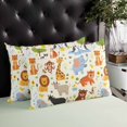 thumbnail image 4 of Zoo Animals Throw Pillow Cover 20 x 26 Inch Decorative Pillow Cover Cute Funny Cow Lion Cartoon Lumbar Pillowcase Seasonal Rectangle Cushion Case for Couch Sofa Bed Living Room, 4 of 7