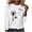 White, variant on MaFYtyTPR Fashionable Women's Printed Round Neck Pullover Long Sleeved Casual Top Womens Comfortable and Casual for Women Light Blue XL
