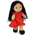thumbnail image 2 of Playtime by Eimmie Salsa Julie 14-Inch Rag Doll with Black Hair and Red Dress, 2 of 4
