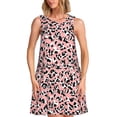 thumbnail image 1 of Balery Cow Animal Skin Vestidos de verano para mujer con estampado: vestido holgado sin mangas, vestido playero informal y cómodo para días calurosos., 1 of 7