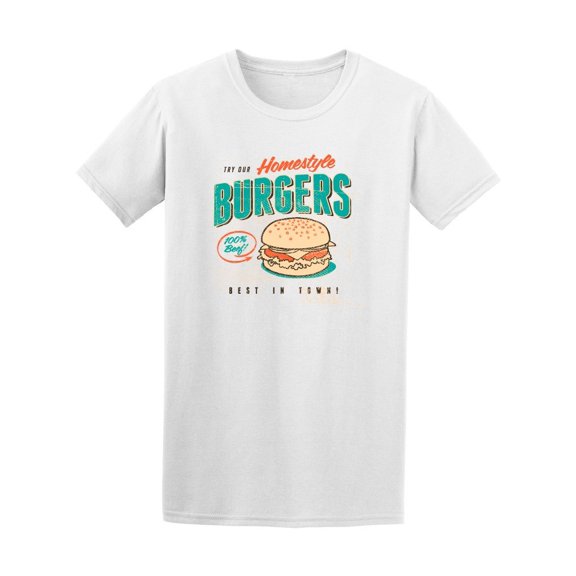 Vintage Try Our Homestyle Burger Tee Men's -Image by Shutterstock