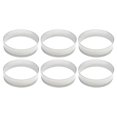 thumbnail image 1 of AMERTEER 6Pcs Stainless Steel Cake Muffin Crumpet Bread Rings Bakery Baking Mold Tools(Silver), 1 of 9