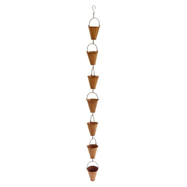 Plutus Brands PBTH94169 Metal Rain Chain, Copper & Silver