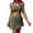 Green, variant on Womens High Waisted Bikini Sets, Modest Tummy Control Swimsuits, 2 Piece Bathing Suits Mesh Swim Skirt