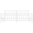 thumbnail image 6 of vidaXL King Metal Bed Frame with Headboard, Under Bed Storage, Noise Free, White, No Mattress, 6 of 10