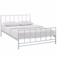 thumbnail image 1 of Modway Estate Modern Sturdy Powder Coated Steel King Bed in White, 1 of 6