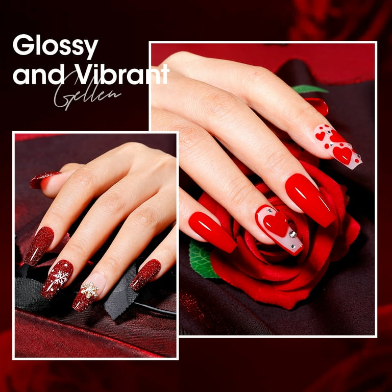 Gellen Red Gel Polish Set, 6 Colors, 48 ml photo 3