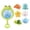 C, variant on Stress Squirt Fishing Net Toy, Floating Marine Animal Figurine for Men Women, Adult Unisex Tub Stress Reliever, Premium 7-Piece Leak-Resistant Summer Resort Supply