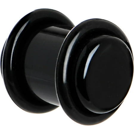 Black Acrylic Plug - Body Candy Black Acrylic Straight Plug (1 Piece) 00 Gauge