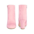 thumbnail image 6 of BLISSFUL STEP Women's Round Toe Block High Heels Ankle Boots, 6 of 6