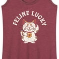 thumbnail image 3 of Instant Message - Feline Lucky - Women's Racerback Tank Top, 3 of 6