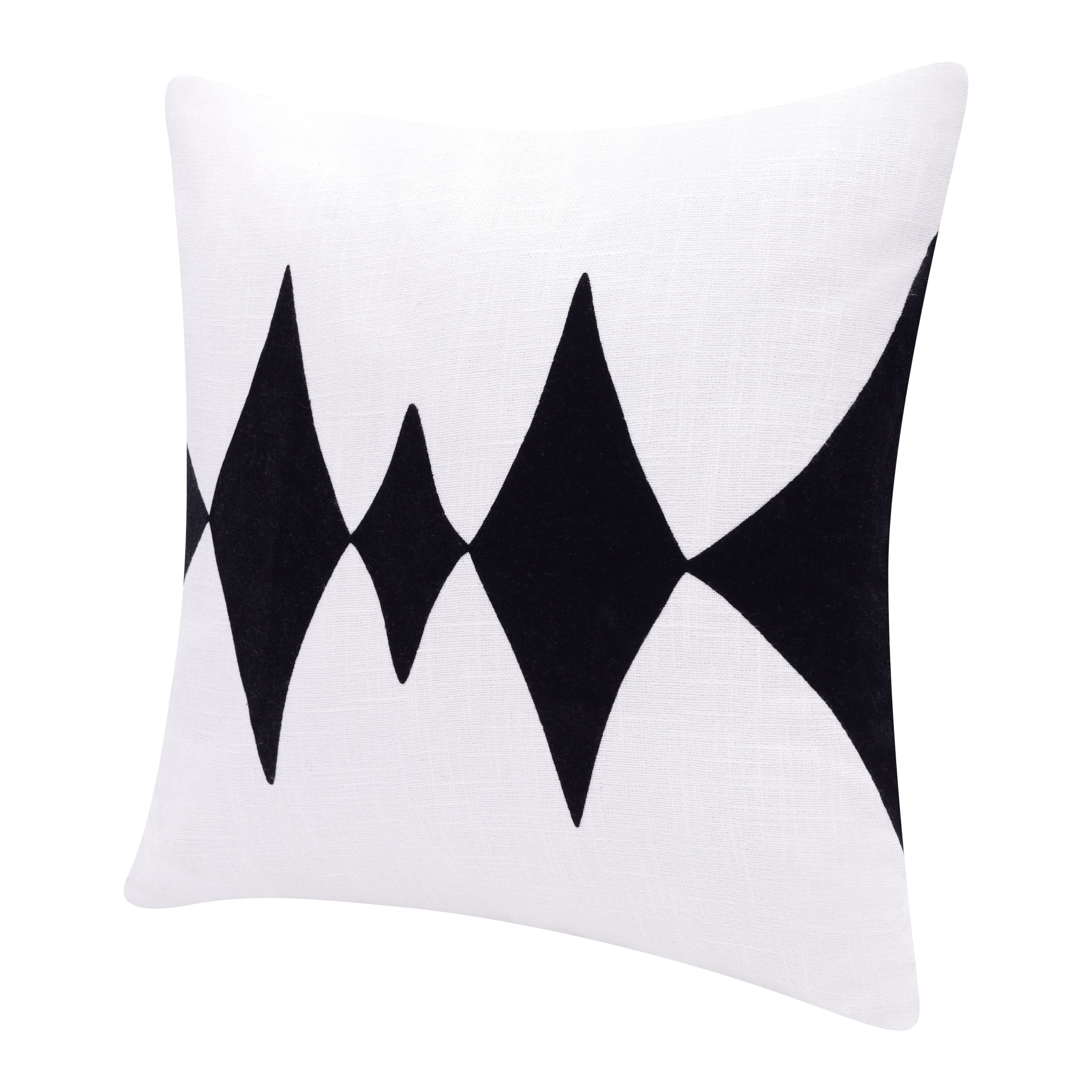 Harlow Hill Stacy Garcia 20" x 20" Onyx/White Diamond Cotton Blend Adult Decorative Throw Pillow Cover