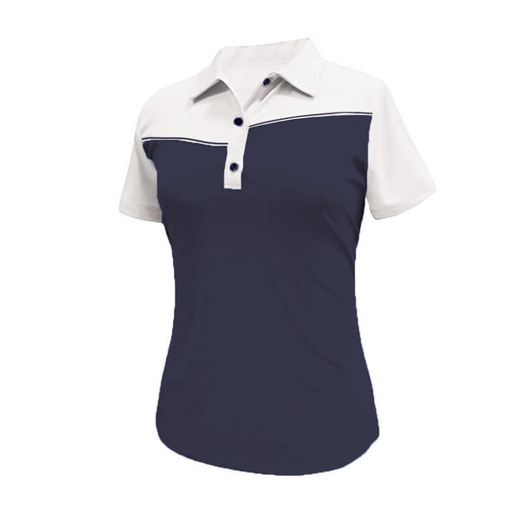 Monterey Club Women's West Contrast Block Golf Polo Shirt #2454