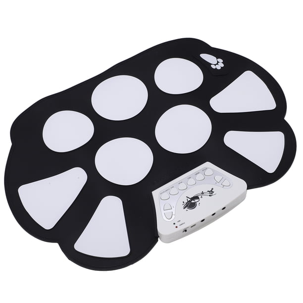 Batería Electrónica, Kit De Batería Enrollable Flexible Real Sense Plegable 9 Almohadillas Para Jugadores