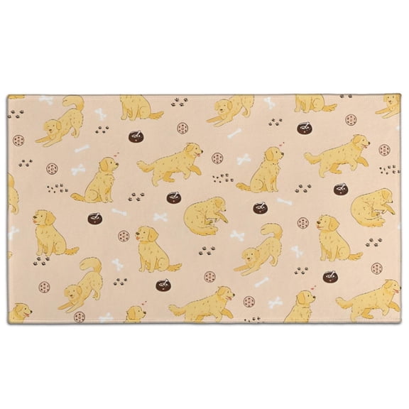 Golden Retriever Door Rugs,Washable Non Slip Door Mats Indoor,Decorative Door Mats,Entry Mat Indoor for Entrance,Bedroom,Kitchen,Bathroom,17"x30"