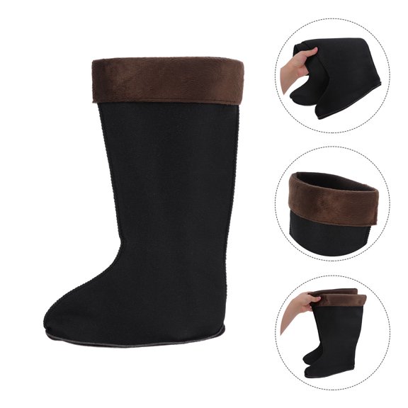 ETEREAUTY Black Insulated Boot Liners, 1 Pair with Thick Fleece Warmth for Cold Weather Outdoor Winter Boots