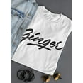thumbnail image 3 of Ginger Ink Calligraphy T-Shirt Women -Image by Shutterstock, Female x-Large, 3 of 4