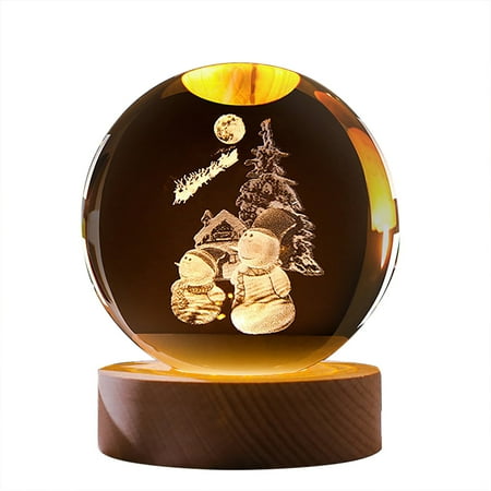 

YANPIN Night Lights Christmas Crystal Lamp Night Lights Astronaut Planet Globe 3D Solar System With LED Light Base Astronomy Gift Lamp Birthday Gift Lamps For Mother Girlfriend Clearance