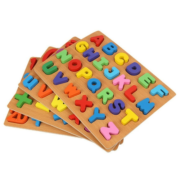 Lubelski Children Alphabet ABC Numbers Wooden Learning Toy Kids Educational Puzzle Board