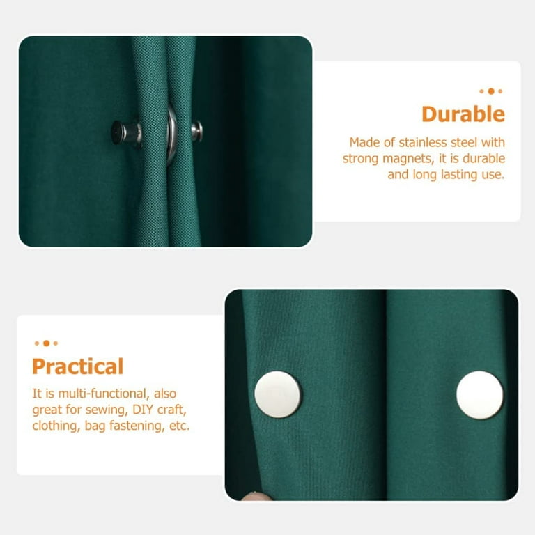 5Pairs Curtain Magnets Closure with Tack Curtain Weights Magnets Button  Curtain Magnetic Holdback Button to Prevent Light from Leaking & Curtains  from Being Blown Around 