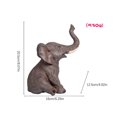 thumbnail image 2 of Bewildely Figuritas de animales resistentes al agua y duraderas de resina de elefante artesanales, accesorios de adorno estables pintados, de interior Decoración Bewildely HA074836-00, 2 of 6