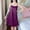 Purple, variant on LADIGASU Fashion Women Summer V-Neck Casual Solid Sleeveless Sleepshirts Dress