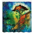 thumbnail image 3 of Ambesonne Bohemian Shower Curtain, Eastern Grunge Trees, 69"Wx70"L, Multicolor, 3 of 5