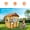Natural#3, variant on Outdoor Play Equipment Outdoor Playhouse for Kids Wooden Cottage with Working Doors Windows Pretend Play House for Age 3-8 Years,Backyard Playset