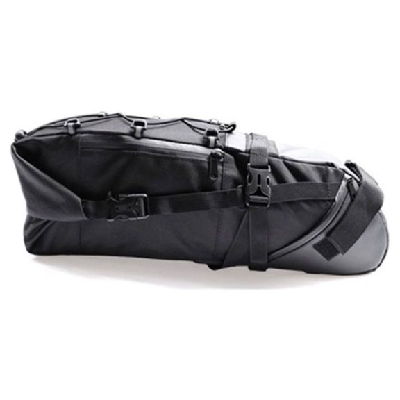 Toystoory Bolsa trasera para bicicleta con tira reflectante, resistente al desgaste, resistente al agua, accesorios, capacidad, bolsas plegables Ciclismo