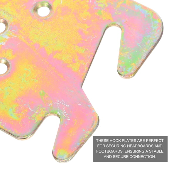 ELAYARD 4Pcs Bed Rail Fitting Plates Universal Headboard and Footboard Attachment Kit