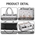 thumbnail image 4 of Large Capacity Tote Bag,White Butterfly Rose Pattern Handbag Fashion Luxury Tote Bag,15.7"x13"x 5.1" Inches,Laptop Compatible, 4 of 6